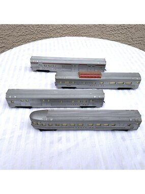 Lionel HO Santa Fe Passenger Cars Lot 4 0714 Vista Dome 0715 Obs 0712 Mail (2)